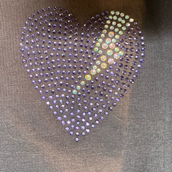 New Lauren Moshi Rainbow Lightning Heart L/S Tee - Picture 5 of 12